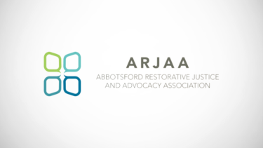 Logo for ARJAA centered with white and light grey background